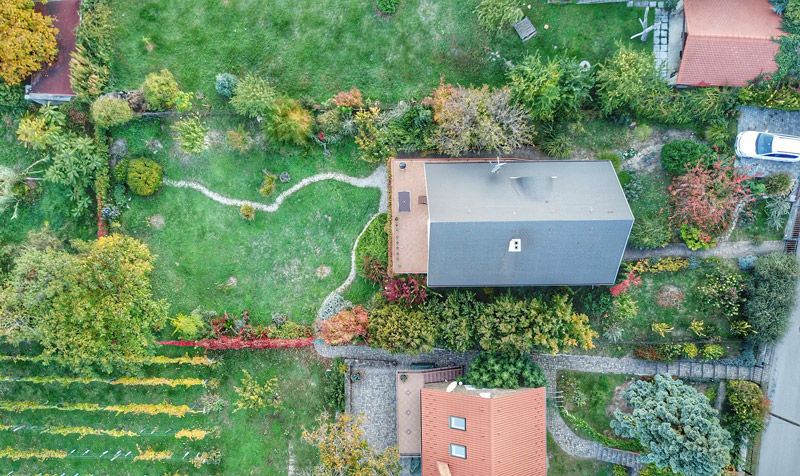 Aerial view of the apartment