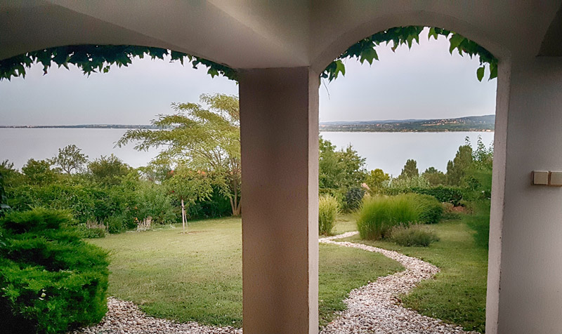View of Lake Balaton from the apartment terrace