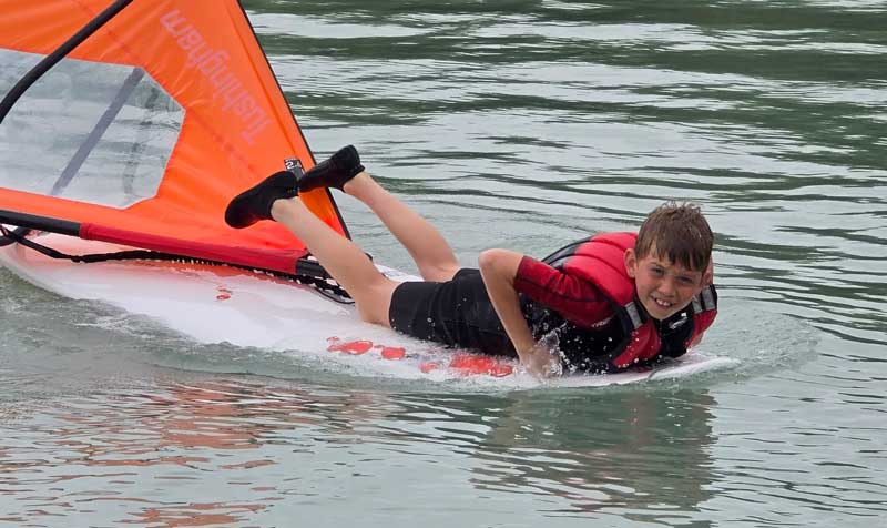 windsurfing course for kids in Hungary