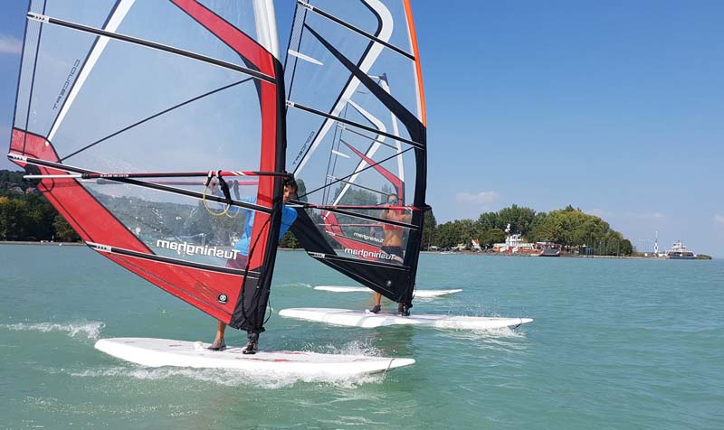 Advanced windsurf course at Lake Balaton